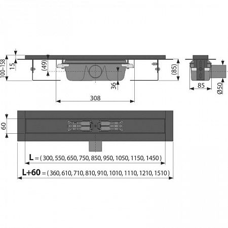 Alcaplast  APZ1BLACK-1150