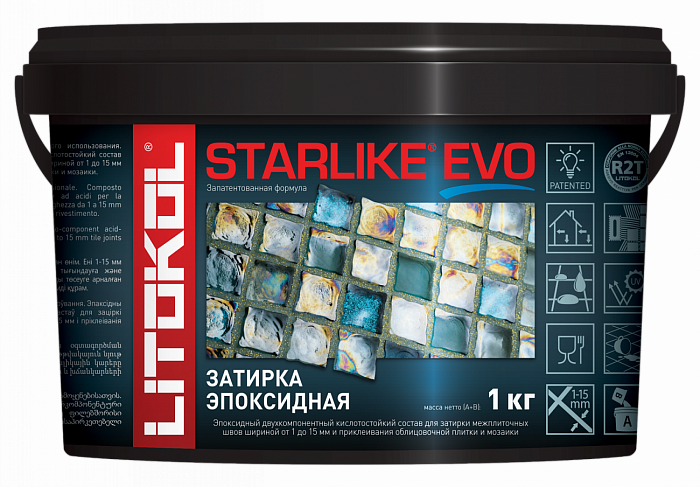 Затирка эпоксидная Litokol STARLIKE EVO S.120 GRIGIO PIOMBO, 1 кг