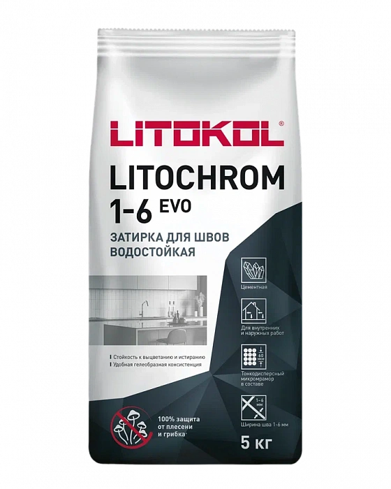 Цементная затирочная смесь Litokol LITOCHROM 1-6 EVO LE.240 венге, 5 кг