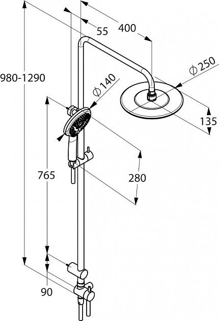 Душевая система Kludi Freshline Dual Shower