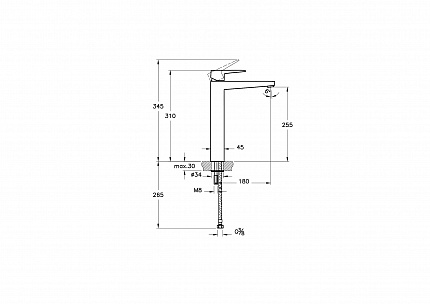 Смеситель Root Square для раковины-чаши, медь