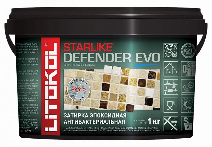 Затирка эпоксидная Litokol Starlike Defender EVO S.115 GRIGIO SETA