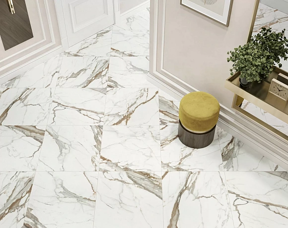 Плитка Delacora Calacatta Premium. Фото в интерьере