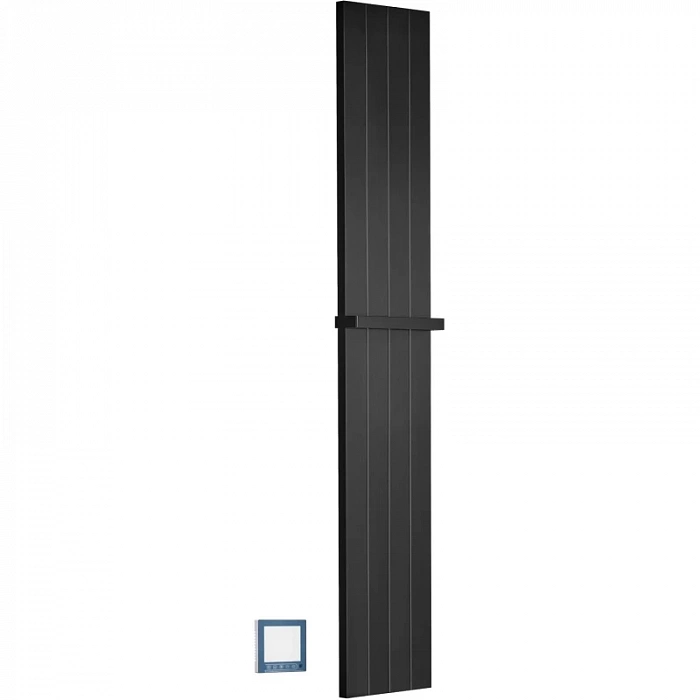 725-B Полотенцесушитель электрический Boheme Flat 725-B 1500x250, черный матовый
