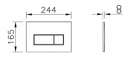Клавиша смыва Vitra Root Square 740-2325, механическая, золото