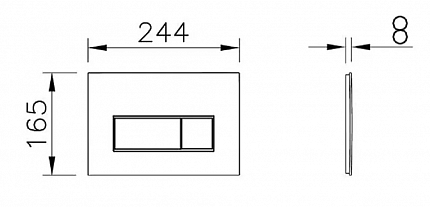 Клавиша смыва Vitra Root Square 740-2324, механическая, золото матовое