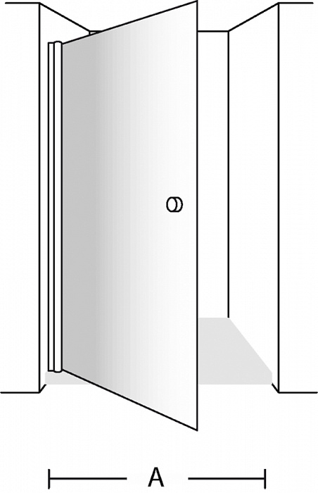 Villeroy & Boch FrameToFrame Дверь для душа, распашная с 2-мя фикс.сегментами DW0090SKA100V-61