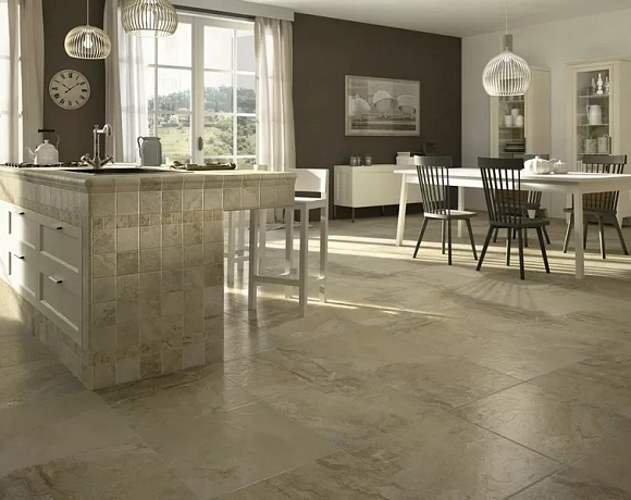 Керамогранит Imola Ceramica Crew honey. Фото в интерьере