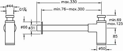 Сифон Vitra A45123 для раковины