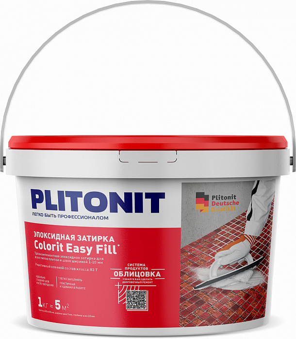 Эпоксидная затирка Plitonit Colorit EasyFill серый, 1 кг