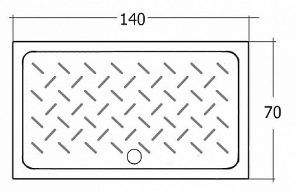Душевой поддон прямоугольный керамический RGW CR Белый (Глубина 75), 19170374-01