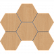 Мозаика Estima Classic Wood CW04 Hexagon 25x28,5