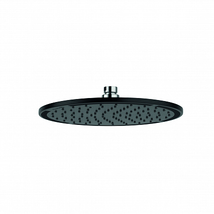 Верхний душ Kludi A-Qa, круглый, плоский, 250 мм, чёрный матовый/хром