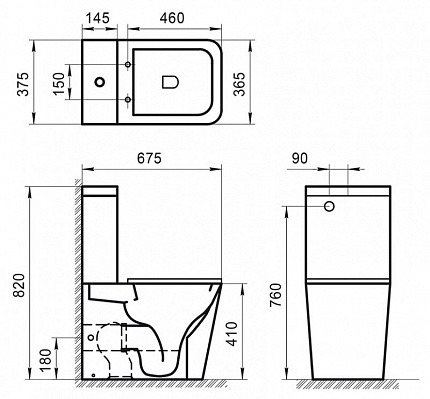 Бачок BELBAGNO ARDENTE-R, BB02093T