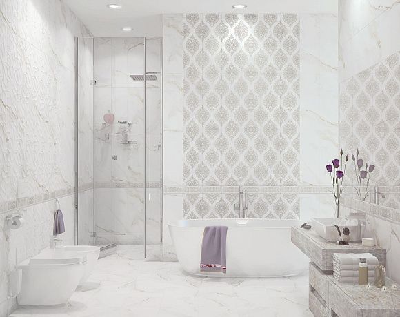 Плитка Eletto Ceramica Calacatta. Фото в интерьере