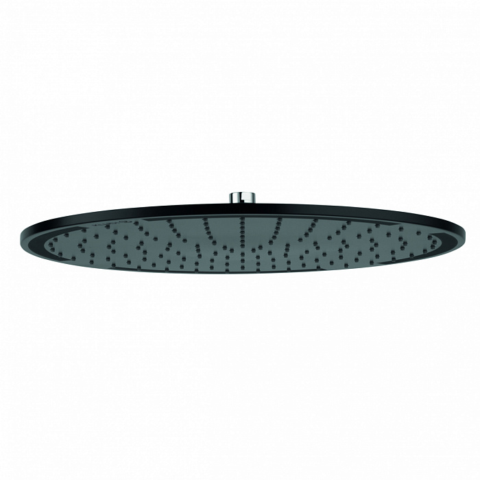 Верхний душ Kludi A-Qa, круглый, плоский, 400 мм, чёрный матовый/хром