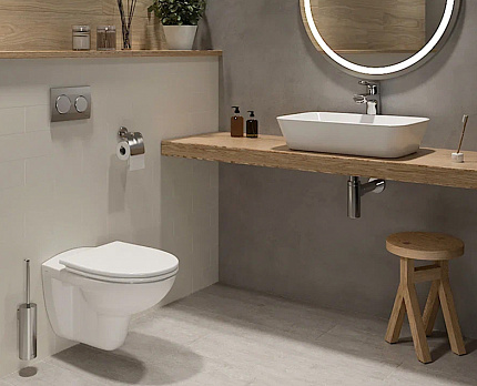 Комплект подвесной безободковый унитаз VitrA S10 SpinFlush, система инсталляции VitrA Uno, кнопка Uno глянцевый хром, сиденье микролифт