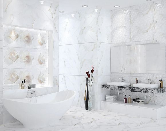 Плитка Eletto Ceramica Calacatta. Фото в интерьере